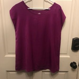 Plain plum color top. Comfortable